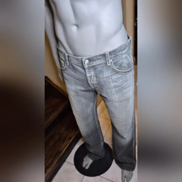 7 For All Mankind Men's Relaxed Fit Jeans in Gray - Picture 9 of 11